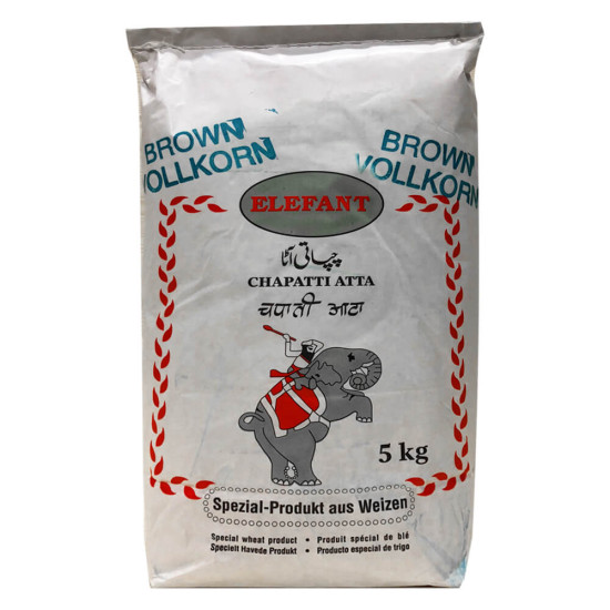 Elefant Chapatti Hnědý Mouka (5KG) Elefant Chapatti Hnědý Mouka (5KG)