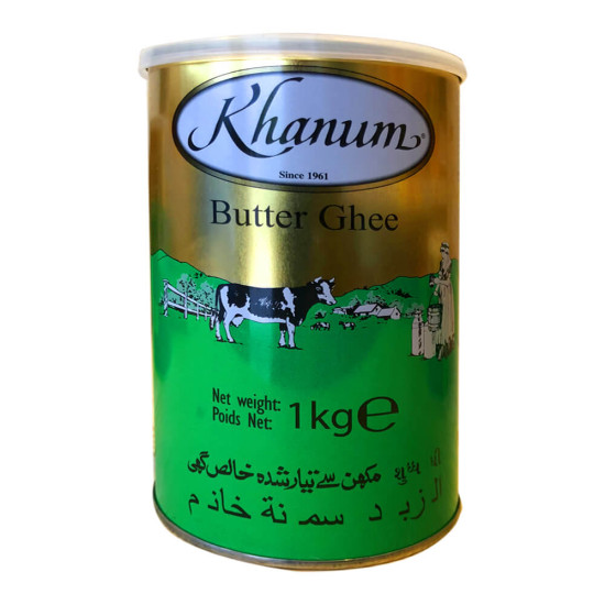 Ghí Pravé Přepuštěné Máslo Ghí (Khanum Butter Ghee) 1KG Ghí Pravé Přepuštěné Máslo Ghí (Khanum Butter Ghee) 1KG