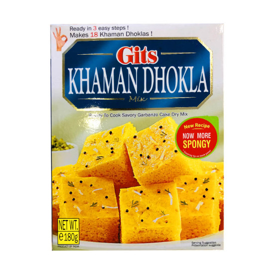 Gits Khaman Dhokla Mix (Hotová Jídla Sladkosti) 180G Gits Khaman Dhokla Mix (Hotová Jídla Sladkosti) 180G