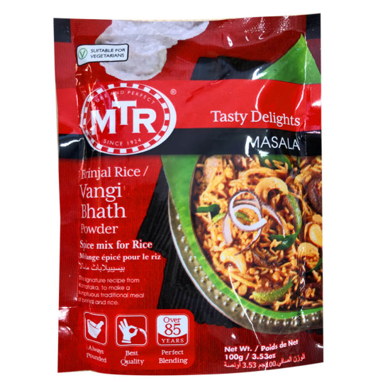 MTR Brinjal Rice / Vangi Bhath Powder (Směs koření pro Rýže) 100G MTR Brinjal Rice / Vangi Bhath Powder (Směs koření pro Rýže) 100G