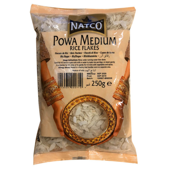 Powa (Poha) Střední Rýže Vločky (250g) Powa (Poha) Střední Rýže Vločky (250g)