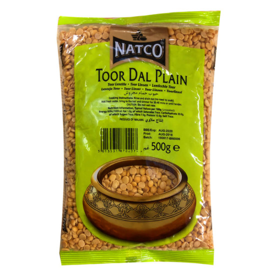 Natco Žlutá Split Hrachu (Toor Dal) (500g) Natco Žlutá Split Hrachu (Toor Dal) (500g)