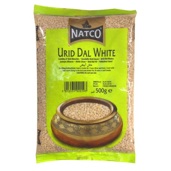 Natco Bílý Urid Fazole (Maash Dal) (500g) 