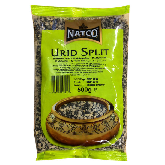 Natco Černé Urid dělené Fazole (500g) Natco Černé Urid dělené Fazole (500g)