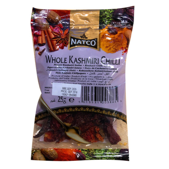 Natco Kashmiri Sušené Chilli (25g) Natco Kashmiri Sušené Chilli (25g)