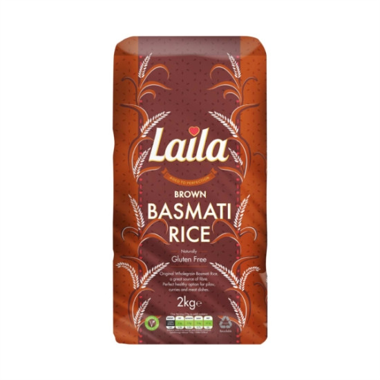 Laila Hnědá Basmati rýže 2Kg Laila Hnědá Basmati rýže 2Kg