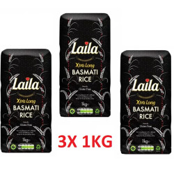 Laila Xtra dlouhozrnná basmati rýže 3x1kg