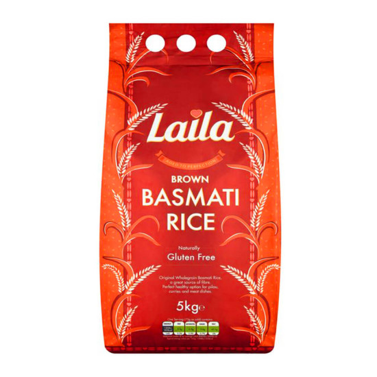 Laila Hnědý Basmati Rýže 5KG Laila Hnědý Basmati Rýže 5KG