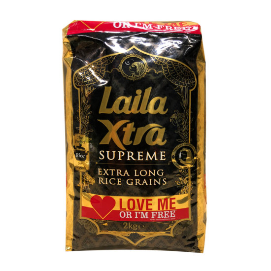 Laila Extra dlouhá Basmati Rýže (2Kg) Laila Extra dlouhá Basmati Rýže (2Kg)