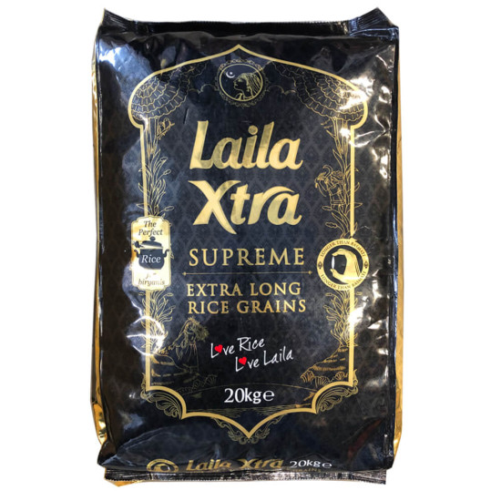 Laila Extra dlouhá Basmati Rýže 20KG Laila Extra dlouhá Basmati Rýže 20KG