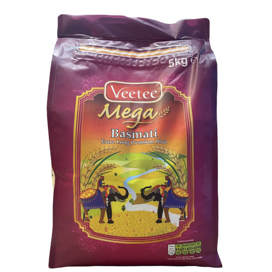 VeeTee Extra Dlouhá Basmati Rýže 5kG VeeTee Extra Dlouhá Basmati Rýže 5kG
