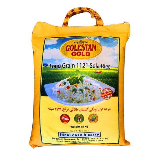 Golestan Gold Dlouhozrnná Sella Rýže 5KG Golestan Gold Dlouhozrnná Sella Rýže 5KG