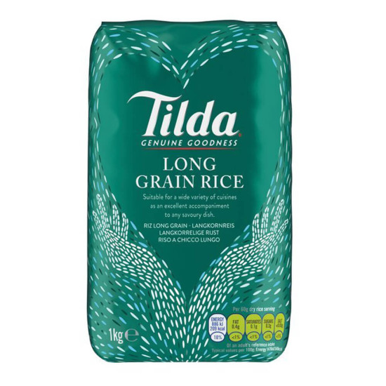 Tilda dlouhozrnná Rýže 1Kg Tilda dlouhozrnná Rýže 1Kg
