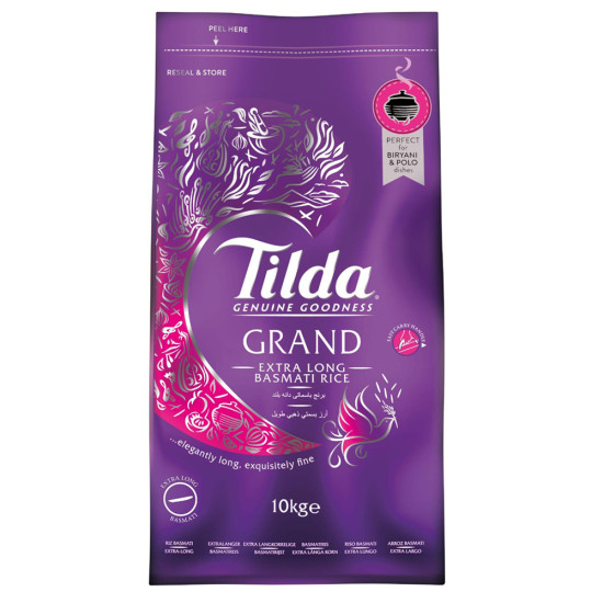 Tilda Grand Extra dlouhá Basmati Rýže 10KG Tilda Grand Extra dlouhá Basmati Rýže 10KG