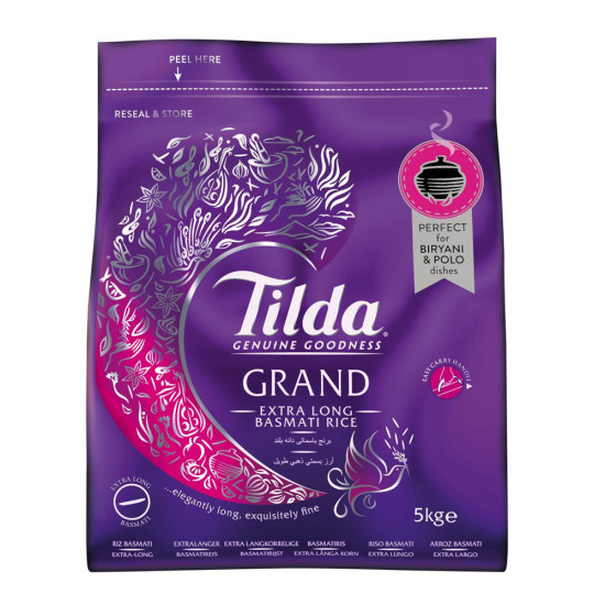 Tilda Grand Extra dlouhá rýže Basmati 5KG Tilda Grand Extra dlouhá rýže Basmati 5KG