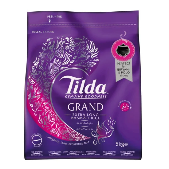 Tilda Grand Extra dlouhá rýže Basmati 5KG Tilda Grand Extra dlouhá rýže Basmati 5KG