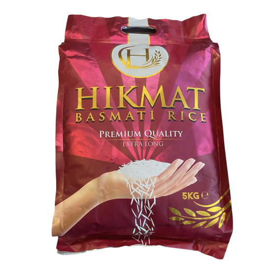 Hikmat Extra dlouhá rýže Basmati 5KG Hikmat Extra dlouhá rýže Basmati 5KG