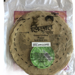 Lijjat Green Chillies Papad  200g