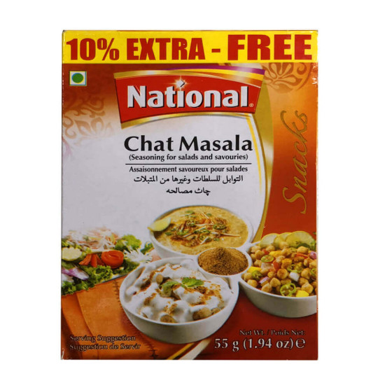 National Směs na přípravu Chaat Masaly (55G) National Směs na přípravu Chaat Masaly (55G)