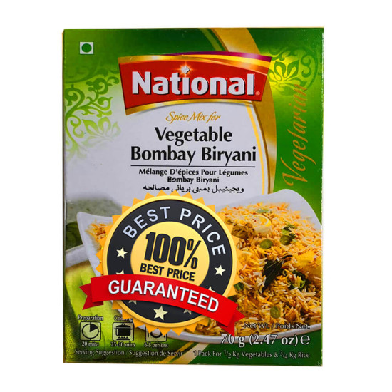 National Zeleninové Koření Směs Bombay Biryani (70G) National Zeleninové Koření Směs Bombay Biryani (70G)