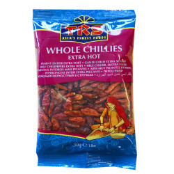 TRS Chilli Papričky Červené Celé Extra Pálivé (Whole Red Chillies) 50G