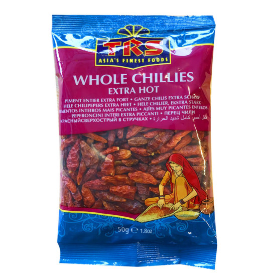 TRS Chilli Papričky Červené Celé Extra Pálivé (Whole Red Chillies) 50G TRS Chilli Papričky Červené Celé Extra Pálivé (Whole Red Chillies) 50G