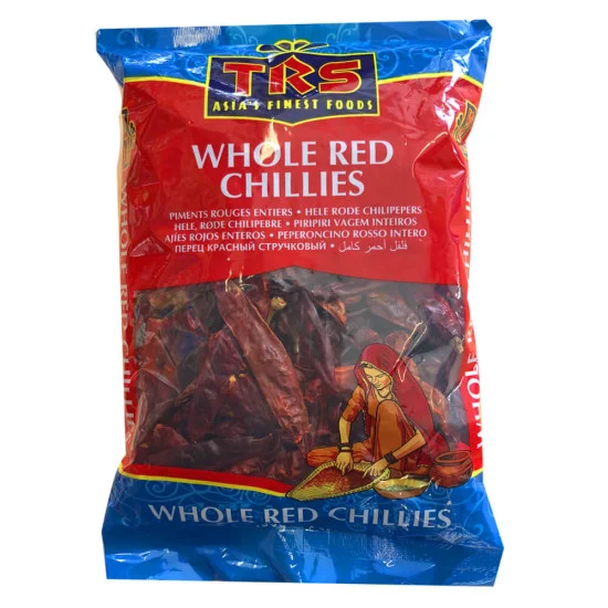 TRS Chilli Papričky Červené Celé (Whole Red Chillies) 150G TRS Chilli Papričky Červené Celé (Whole Red Chillies) 150G
