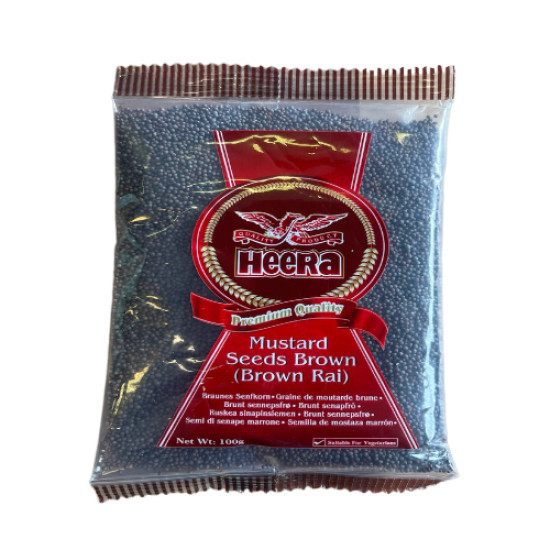 Heera Hořčičné Semínko Hnědé (Mustard Seeds) 100G Heera Hořčičné Semínko Hnědé (Mustard Seeds) 100G