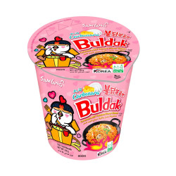 Samyang Buldak Carbonara Spicy Ramen Cup 80g – Pálivá Carbonara v Pohodlné Misce